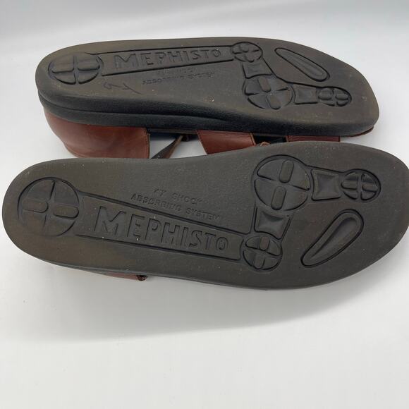 Mephisto Men’s Brown Leather 4X Shock Absorbing Sandals Size 13 EU 47 - Picture 10 of 11